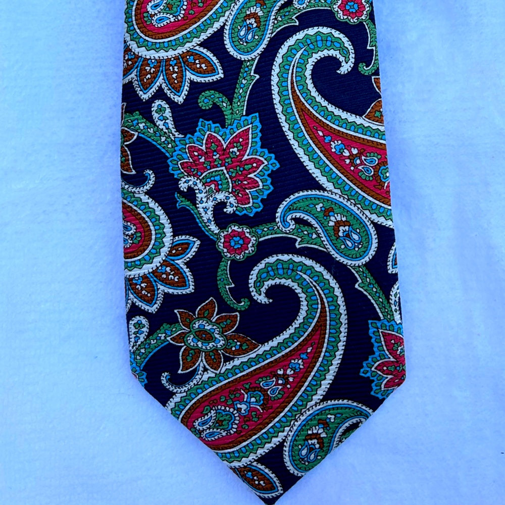 Paisley Patterned Tie - Multicolor